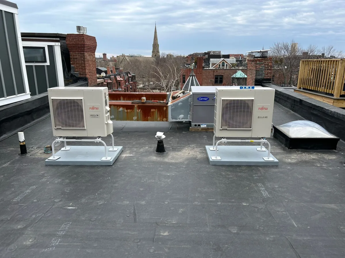 Rooftop heat pump and rooftop unit installation in Boston