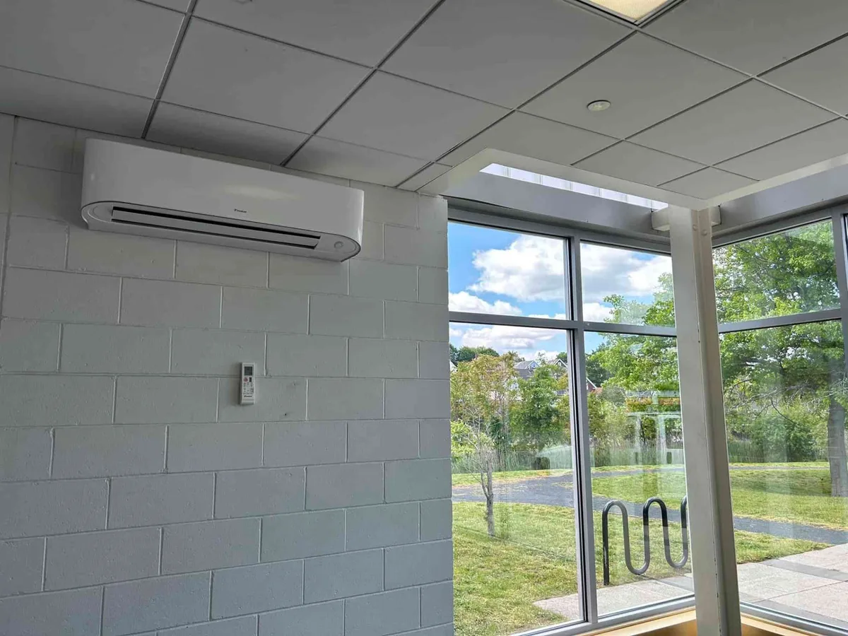 Daikin wall-mounted unit in commercial office space